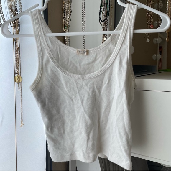RARE BRANDY MELVILLE CHECKER EMBROIDERED TANK - Picture 4 of 5